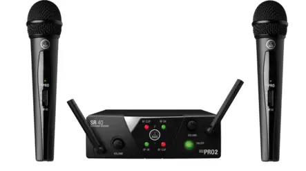 AKG WMS40 Mini Dual Vocal langaton mikrofonipari - Käsimikrofonijärjestelmät - 8AUWMS40M2VSISM - 1